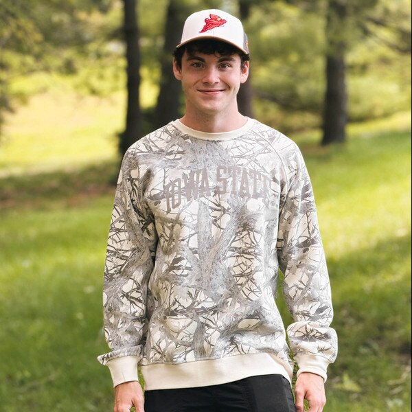League Iowa State White Camo Crewneck Sweatshirt